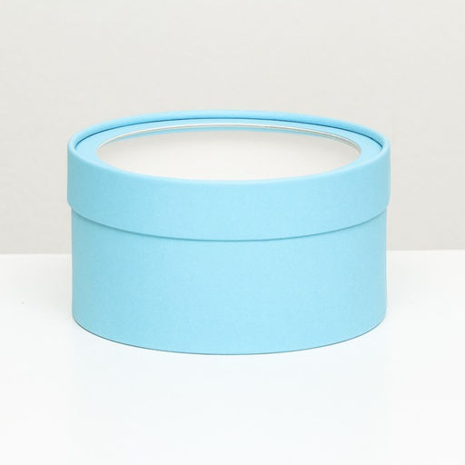 Подарочная коробка Аквамарин голубой, завальцованная с окном, 18 х 10 см - UPAK LAND фото 2