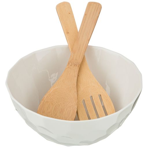 САЛАТНИК LEFARD NATIVE С ЛОЖКОЙ И ВИЛКОЙ ДЛЯ ПЕРЕМЕШИВАНИЯ. Д=21 СМ. В=10,5 СМ  фото 3