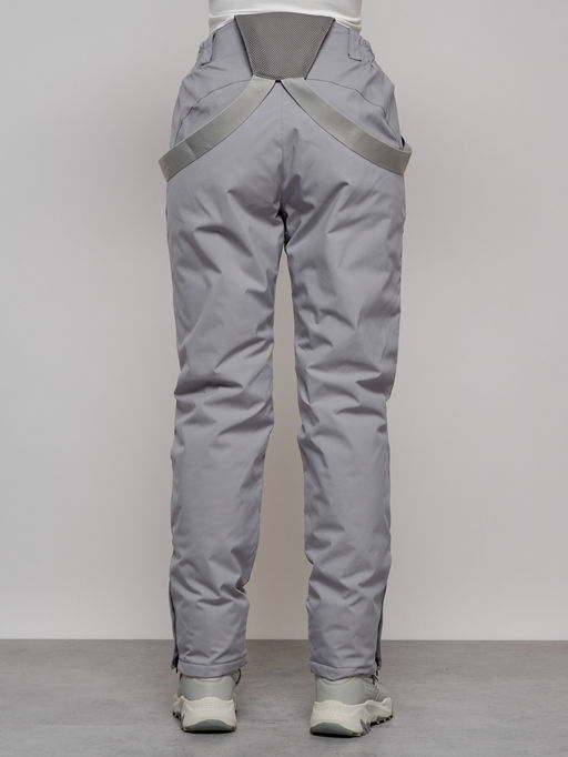 Полукомбинезон утепленный зимний горнолыжный светло-серого цвета