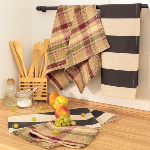 Кухонный набор «Этель» МИКС: полотенце 42×67 см - 2 шт., салфетка 40×40 см - 3 шт., 100% хлопок