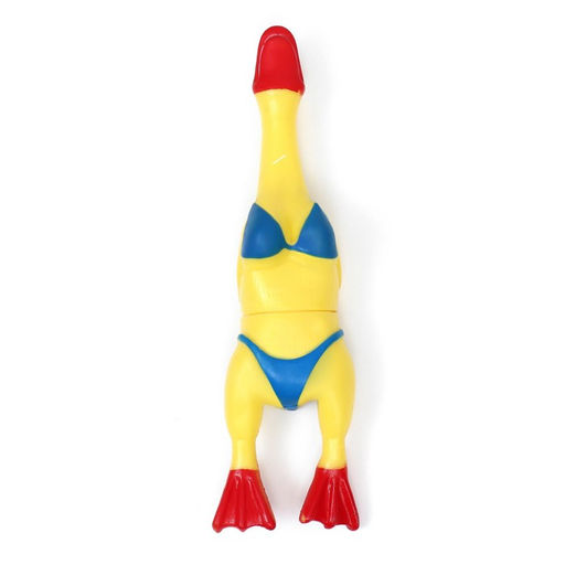 Игрушка пищащая Пляжная утка XL для собак, 41 см, жёлтая - Пижон фото 2