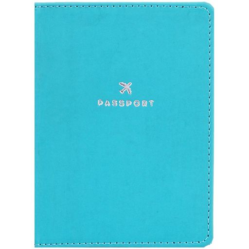 Обложка "Паспорт" OfficeSpace "Journey" (311107) иск. кожа, тиснение фольгой, бирюзовая