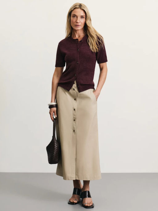 Вязаный кардиган с коротким рукавом / Zarina  фото 2