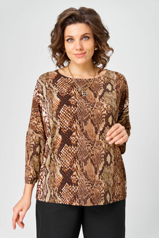 Джемпер Bliss 9402 коричневый, змея