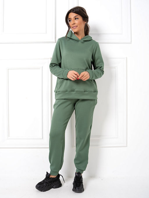 Костюм жен.спорт. С утепл. (мех)_390/оливковый - Ihomelux фото 4