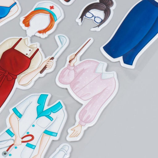 Цена за 2 шт. Наклейка пластик Одень куклу. Профессии 15х20 см - Simaland фото 2