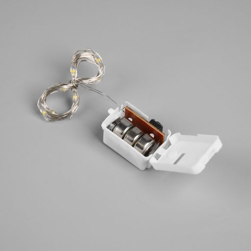 Светодиодная фигура из мишуры «Снеговик в красном» 16×9 см, 10 LED, батарейки AG10×3 (в комплекте), свечение тёплое белое