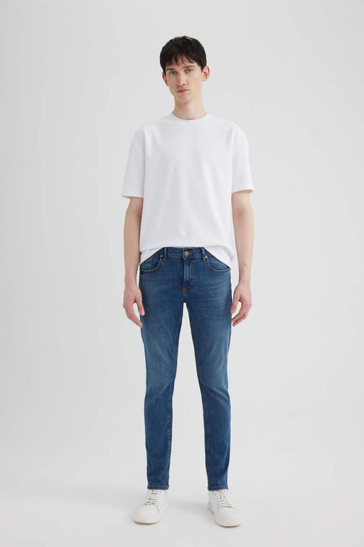 Джинсовые брюки скинни Carlo очень узкого кроя с нормальной талией и очень узкими штанинами - Defacto фото 2