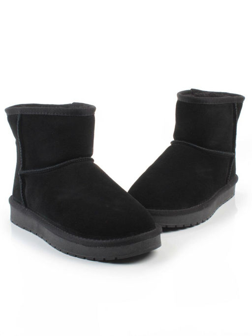 PF5854-1 BLACK Угги женские (натуральная замша, 100% шерсть)