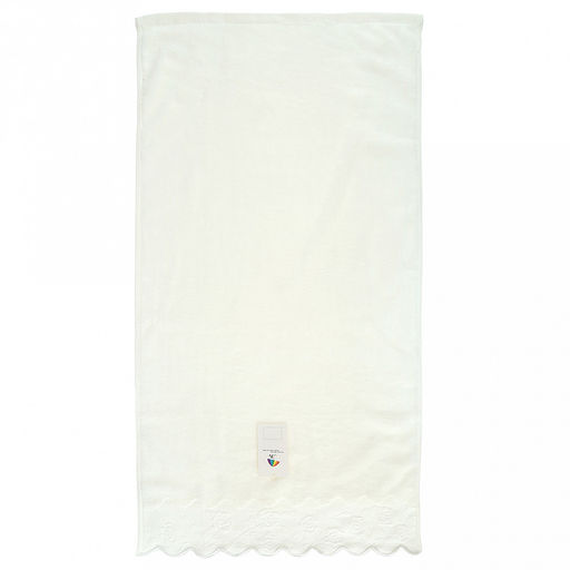 Полотенце махровое "Утренняя роза" 50х90см, хлопок 100%, молочный (Китай)