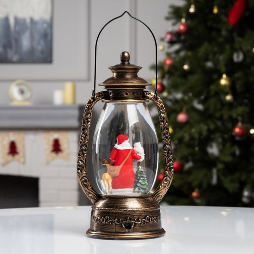 Фигура светодиодная «Дед Мороз» 26×14×12 см, от бат. батарейки ААx3 (не в комплекте), USB, свечение тёплое белое