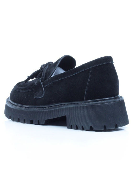 03-5929-1 BLACK Лоферы женские (натуральная замша) - No name фото 7