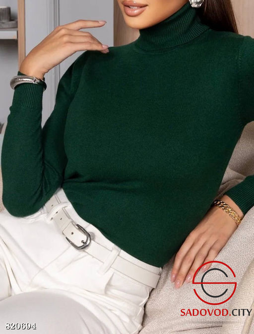 Женская водолазка однотонная