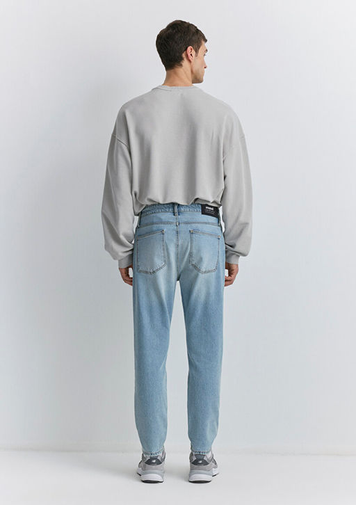 Milan Classic Denim Vintage Ac?k Mavi Jean Pantolon фото 5