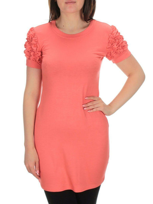 17251 CORAL Туника женская (92% вискоза, 8% эластан)