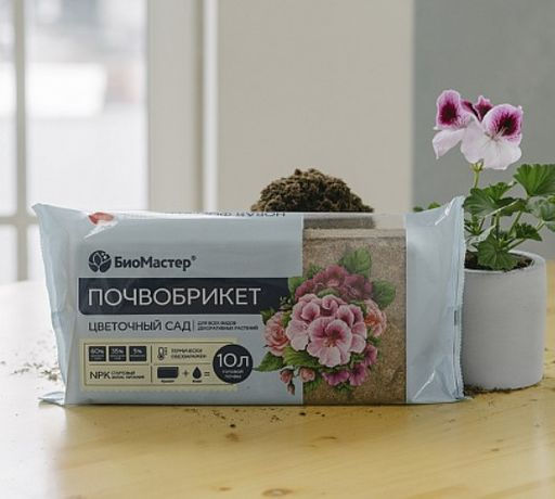 БМ Почвобрикет Цветочный сад 10 л (8 шт./упак.)