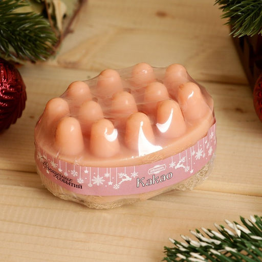 Массажное мыло с люффой Горячее какао 100 г - Добропаровъ фото 2