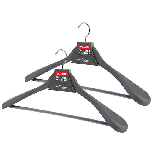 Набор вешалок дерев., 2 шт., с расшир. плеч., 44.5*23*5.8 см, JAPANESE WHITE, шт - Valiant фото 19