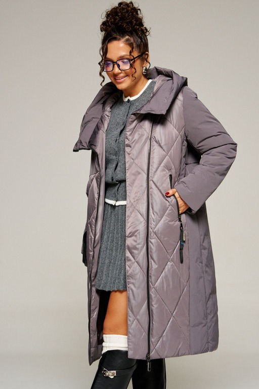 Пальто Beautiful Free 8023 дымчато-лиловый