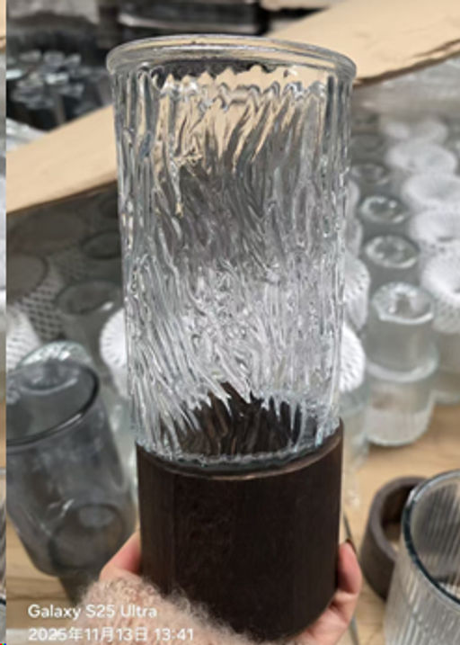 Ваза для цветов 25 см с основанием / WRD-175 /уп 24/ без и/уп