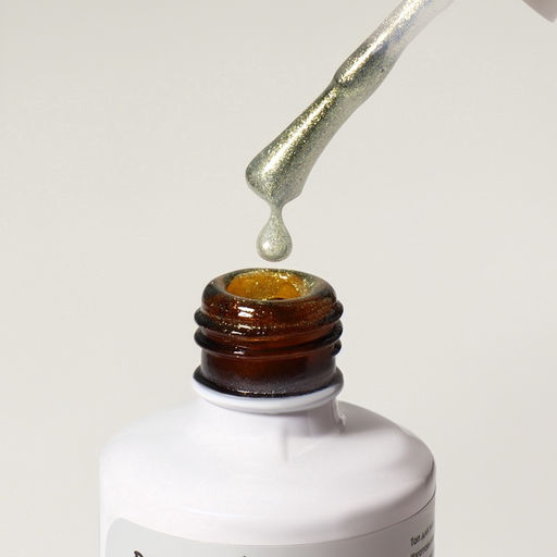 Топ для ногтей Сияние, с блёстками, 15 мл, LED/UV, серебристый, жёлтый - Qf фото 5