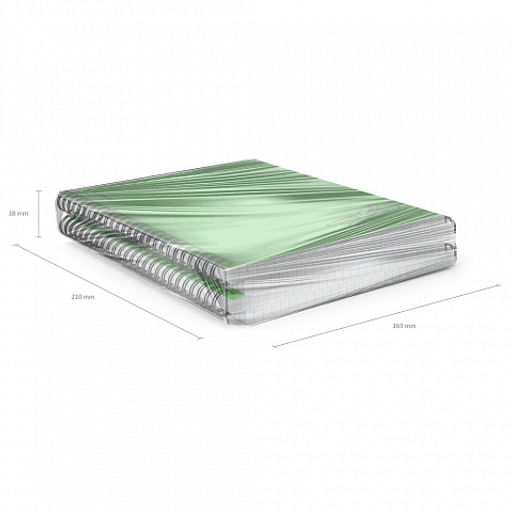 Цена за 4 шт. Тетрадь общая с пластиковой обложкой на спирали ErichKrause Motion, зеленый, A5, 80 листов, клетка фото 6