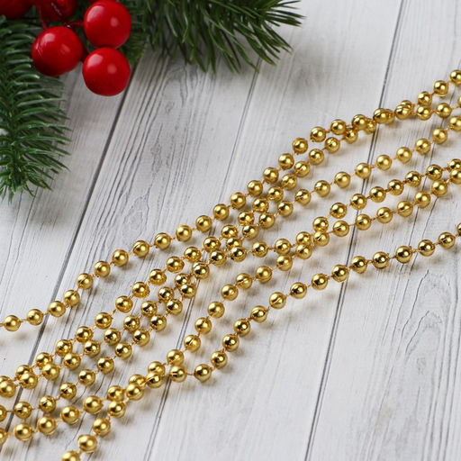 Цена за 4 шт. Бусы на ёлку Шарики, длина 2.7 м, d=4 мм, МИКС - Зимнее волшебство фото 2