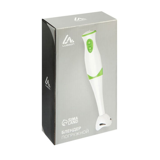 Блендер Luazon LBR-25, погружной, 300 Вт, 2 скорости, бело-зелёный - Luazon home фото 5