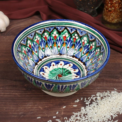 Коса Риштанская Керамика Цветы 15 см, малая, синяя