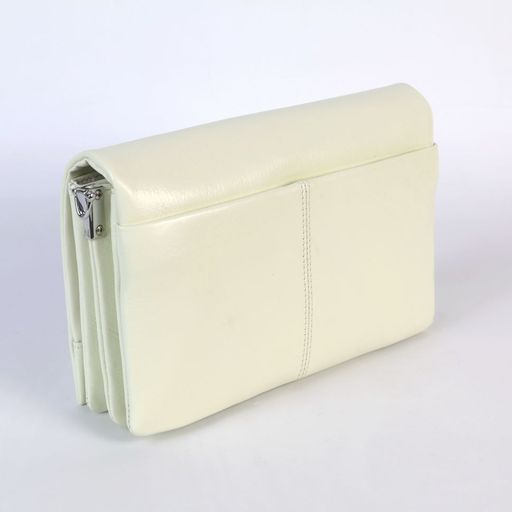 Женская кожаная сумка кросс-боди с тремя отделениями 3086 Офф Вайт - Cidirro фото 3