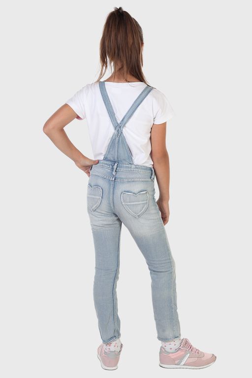 Детский комбинезон из денима регулируемые лямки, карманы-сердечки №719