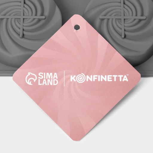 Форма для выпечки и муссовых десертов KONFINETTA Шарм, 29,5?17,2 см, 12 ячеек (5?2,2 см), цвет серый  фото 7