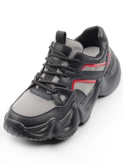 05-DHJ03-1 BLACK Кроссовки женские (нат.кожа, нат.замша, текстиль)