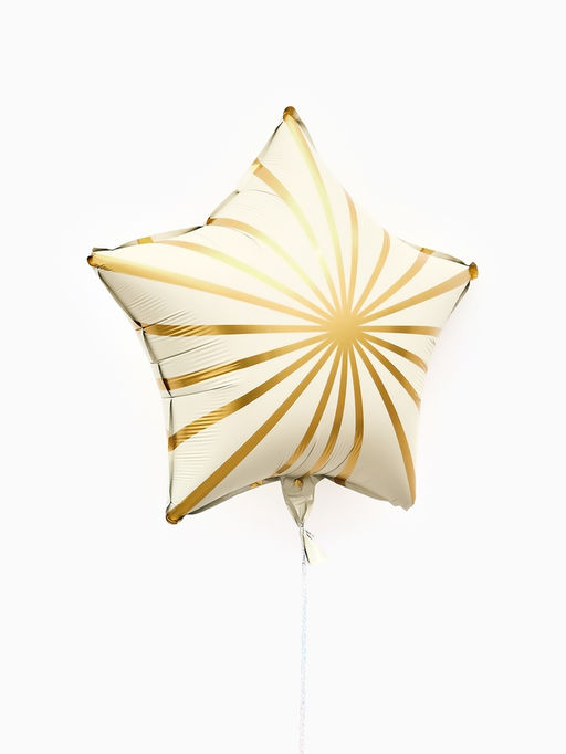 Воздушный шар фольгированный 18" звезда "Грани" цвет белый сатин, набор 5 штук