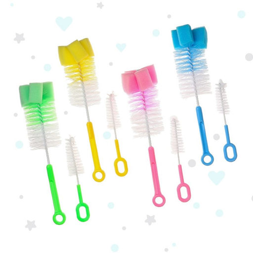 Цена за 2 шт. Набор ёршиков для бутылочек и сосок Крошка Я, МИКС