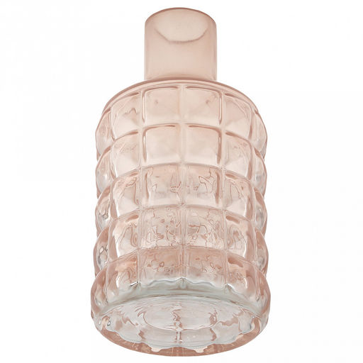 Ваза для цветов стеклянная "Альхес" 1,25л, д11,8см, h22,5см, форма "бутылка", малая, текстурная, "Скандик", грезы (Россия)