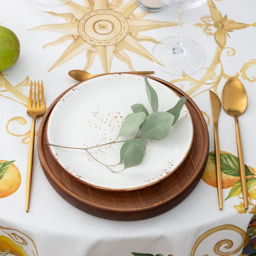 Скатерть Этель Southern fruits d=148 см с ГМВО, 100% хлопок, саржа 190 гр/м2  фото 3