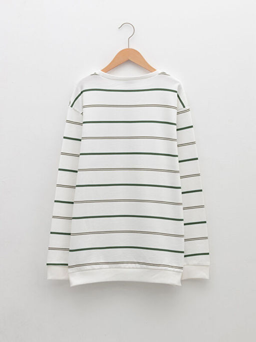 Bisiklet Yaka ?izgili Uzun Kollu Erkek ?ocuk Sweatshirt - Waikiki фото 2