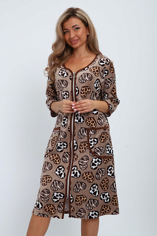 Халат велюровый на молнии (941-6) - Плиона фото 105