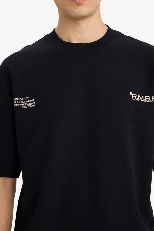 Pamuklu Nefes Alabilen Loose Fit Bask_l_ Ti__rt - Defacto фото 4
