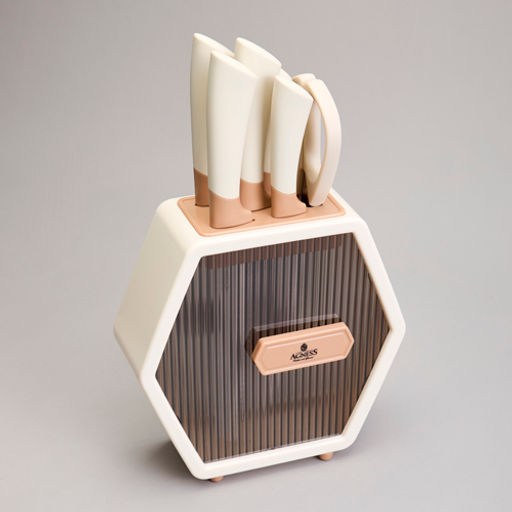 Набор ножей 7 предметов на пластиковой подставке 911-779 /АРТИ-М/