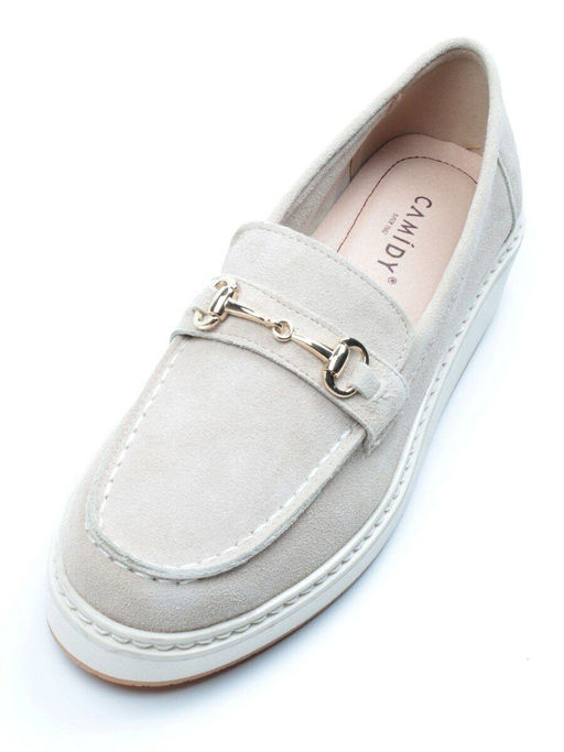 03-5062-5 BEIGE Лоферы женские (натуральная замша) - No name фото 5