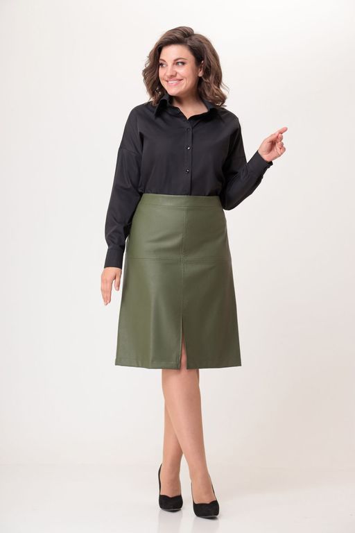 Блуза Swallow 803.2 черный+серебряный узор фото 47