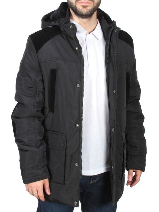 J97051 BLACK Куртка мужская зимняя NEW B BEK (150 гр. холлофайбер)