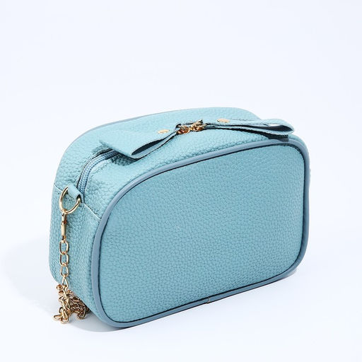 Сумка кросс-боди на молнии, цвет голубой - Simaland фото 5