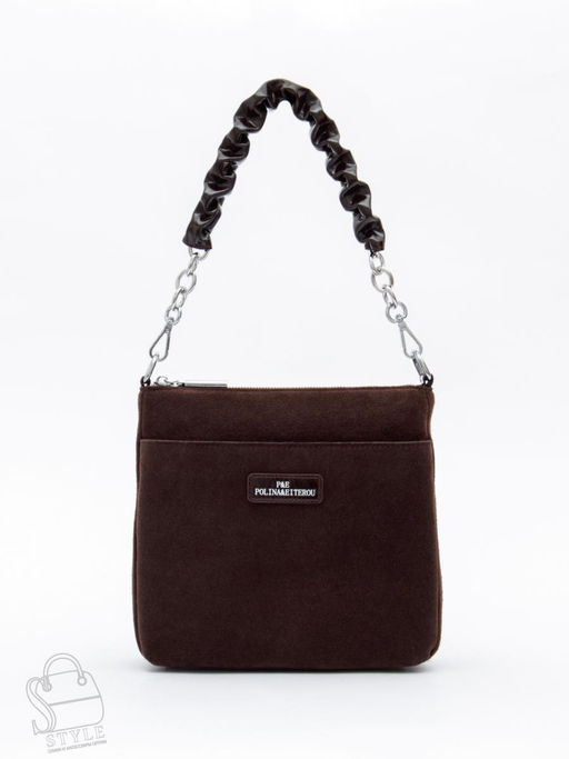 Сумка женская кожаная 2378YF d.coffee Polina&Eiterou