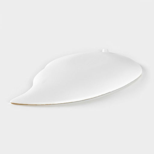 Блюдо для фруктов Доляна «Золотой лист», 31×17×3 см, белое