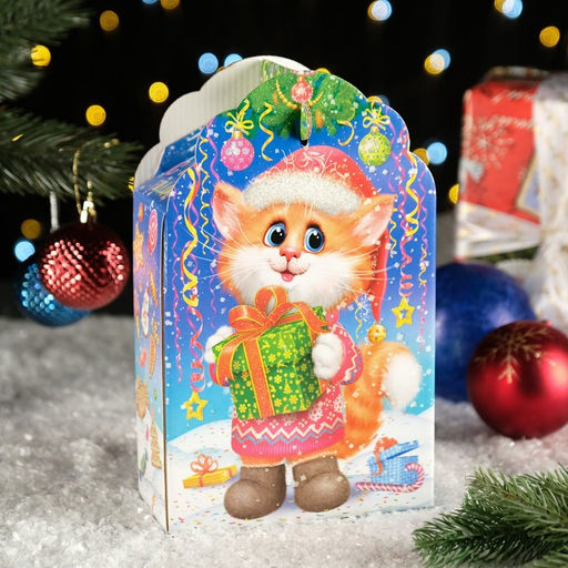 Цена за 5 шт. Подарочная коробка Заяц-Кот неон, 16 х 7,5 х 26 см - Simaland фото 2