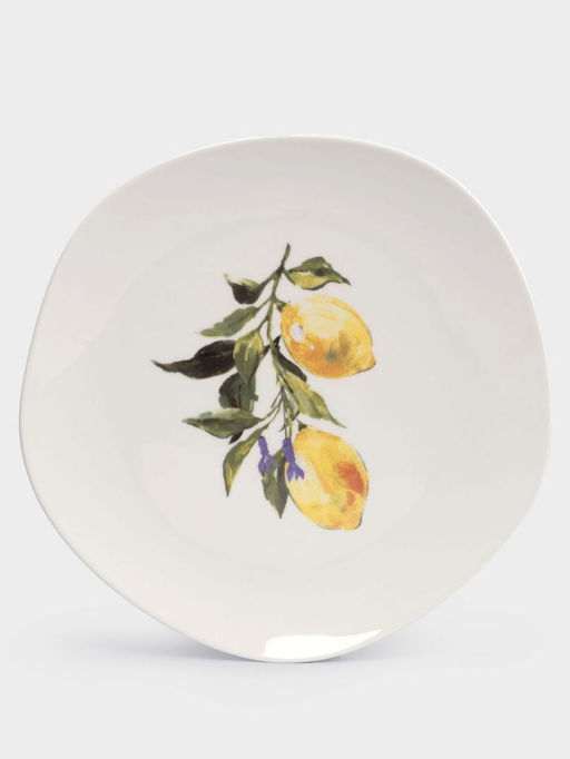 Тарелка обеденная, 26 см, фарфор P, белая, Лимоны, Lemon branch - Anna lafarg фото 6