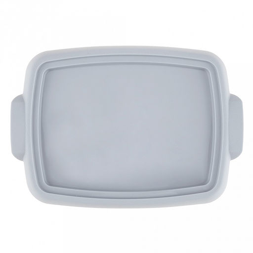 Масленка пластмассовая "Таира" 17х12х7см, прозрачная крышка, светло-голубая (Россия)